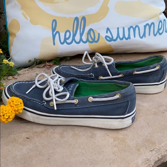 Sperry Classic Canvas Top Siders SZ 6.5M - Picture 2 of 5